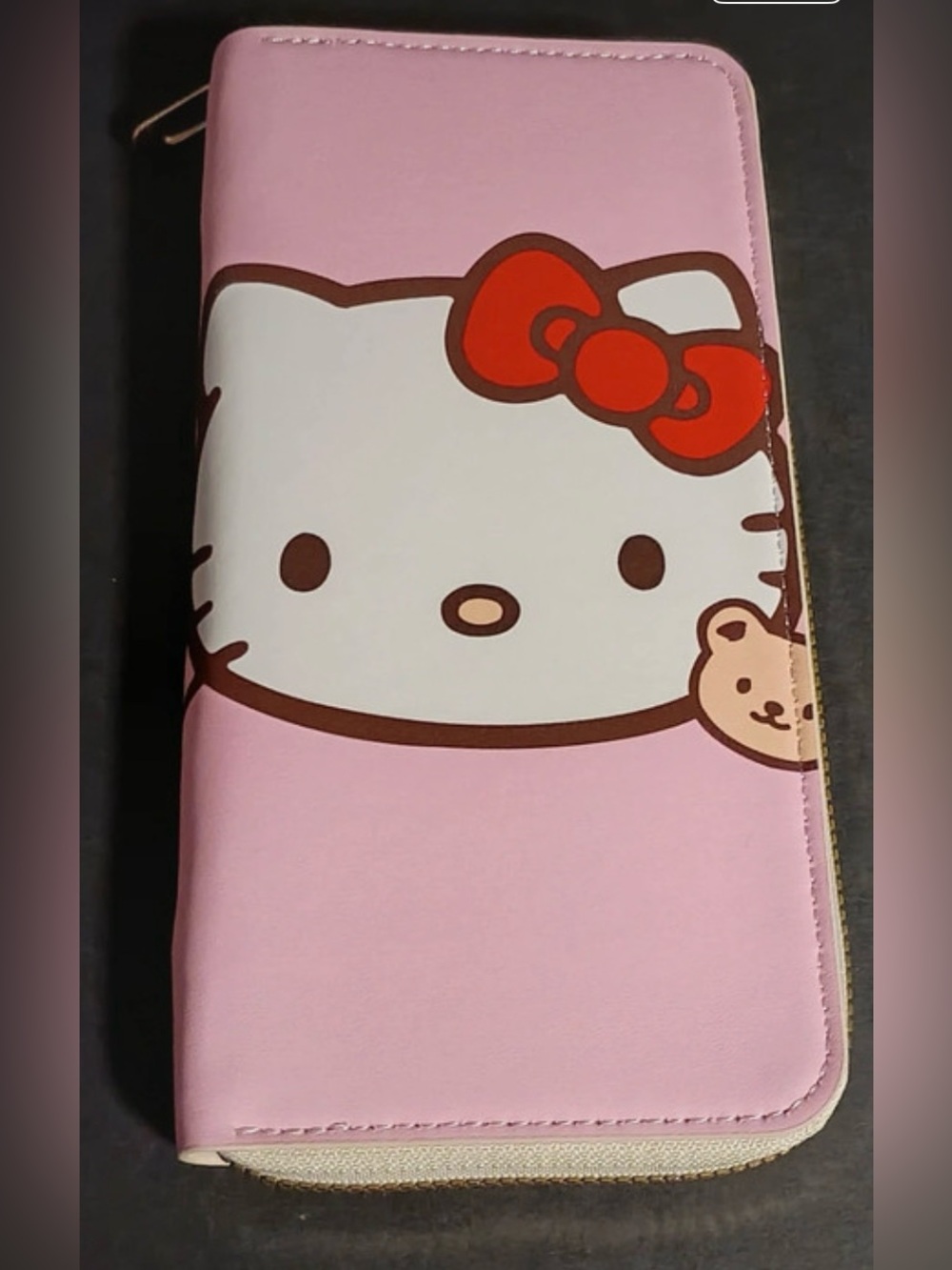 Sanrio Hello Kitty Pink Wallet with Red Bow Print